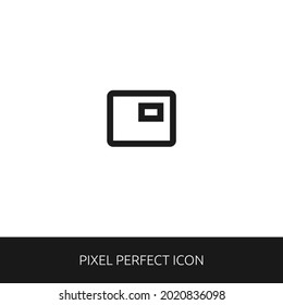 Imagen en el icono de imagen de Pixel Perfect para Web, App, Presentation. estilo de esquema modificable. icono simple vectorial eps 10