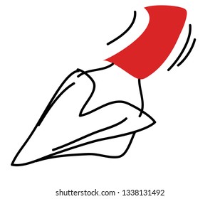 picture of a plane made of paper with a box for writing