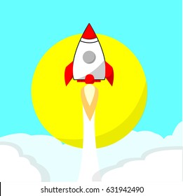 Picture Pocket ship in a flat  style vector illustrator