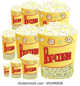 Picture of popcorn in paper cups