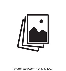Picture portrait icon symbol vector. on white background