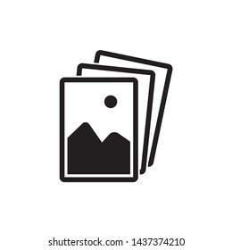 Picture portrait icon symbol vector. on white background