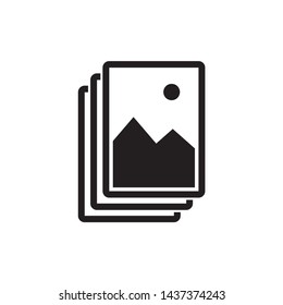 Picture portrait icon symbol vector. on white background