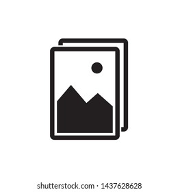Picture portrait icon symbol vector. on white background