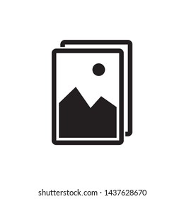 Picture portrait icon symbol vector. on white background