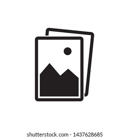 Picture portrait icon symbol vector. on white background