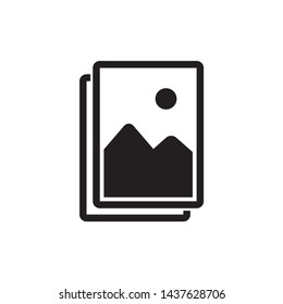 Picture portrait icon symbol vector. on white background