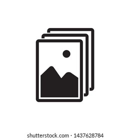 Picture portrait icon symbol vector. on white background