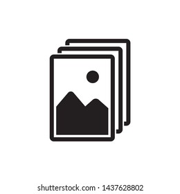 Picture portrait icon symbol vector. on white background