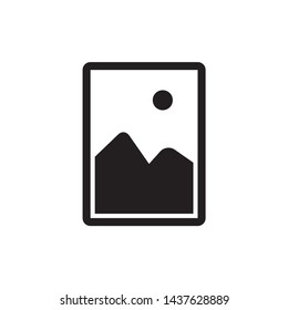 Picture portrait icon symbol vector. on white background