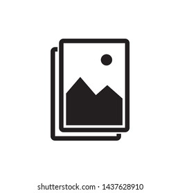 Picture portrait icon symbol vector. on white background