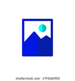 Icono plano de retrato de imagen. Vector de símbolo sobre fondo blanco.