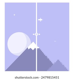 Picture quality improvement, converting to high resolution image using artificial intelligence. Vector illustration.
