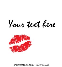Picture of red lips with space for your text.