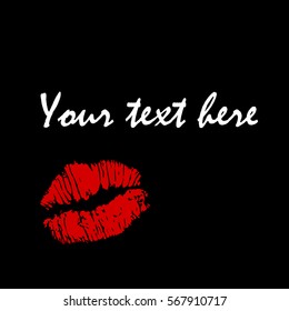 Picture of red lips with space for your text.