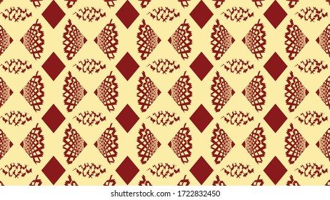 Picture of a red triangle pattern, abstract vector wallpaper having in yellow background.