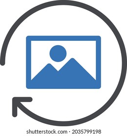picture reload vector glyph colour icon