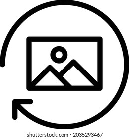 icono de la recarga de imágenes vectoriales de línea delgada