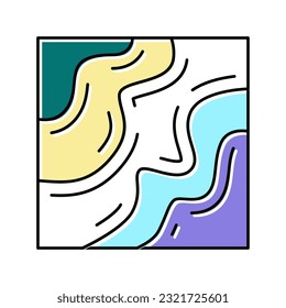 picture resin art color icon vector. picture resin art sign. isolated symbol illustration