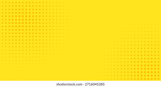 Imagen Retro cómic fondo amarillo raster gradiente medio tono Arte vectorial de stock