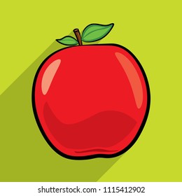 Picture of a ripe red apple