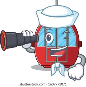 A picture of ropeway working as a Sailor with binocular