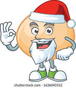 A picture of Santa brown hoppang mascot picture style with ok finger