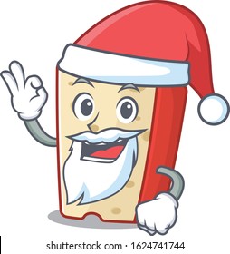 A picture of Santa dutch cheese mascot picture style with ok finger