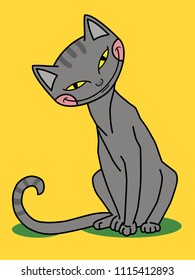 Picture of a satisfied cat