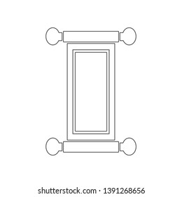 Picture of the Scroll icon. Element of China for mobile concept and web apps icon. Outline, thin line icon for website design and development, app development