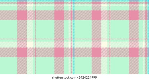 Picture seamless tartan texture, model background pattern fabric. Cozy check plaid vector textile in light and red color.