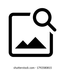Picture search icon vector isolated on white background.