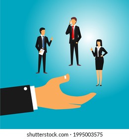 picture of several business men and women in a hand