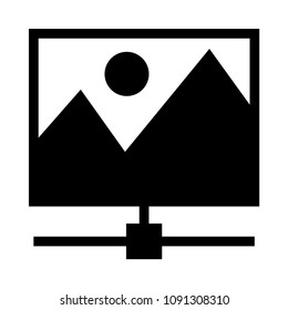 picture sharing vector glyphs icon