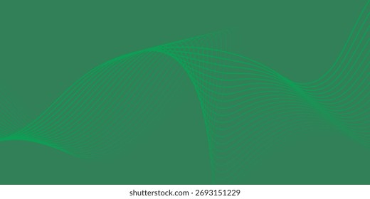 Picture shiny green lines effect vector background. Dynamic translucent soft gradient stream motion. Violet neon color wave. Light trail wave, perfect line