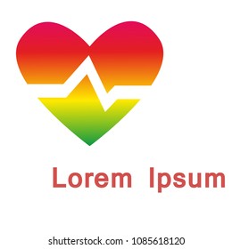 The picture shows a banner, a logo of the heart. Background for infographics. Business card for text, write your own text. Vector business template for presentation. Visualize business data of your ow