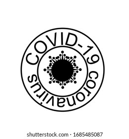 The picture shows a COVID-19 coronavirus stamp. Terrible coronavirus, disease