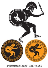 The picture shows a gladiator