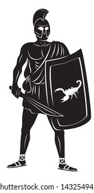 The picture shows a gladiator