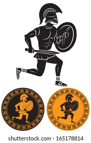The picture shows a gladiator 