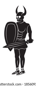 The picture shows a gladiator