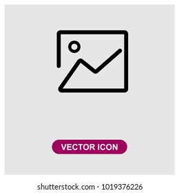 Picture sign icon in trendy flat style isolated on grey background, modern symbol vector illustration for web