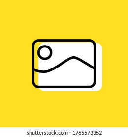 Ilustración de icono de vector simple de imagen