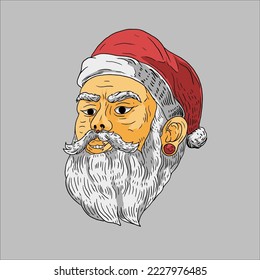 a picture of a skull celebrating christmas