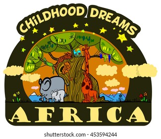 picture sleeping cute African animals