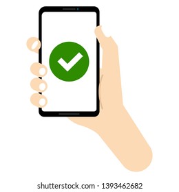 It is a picture with a smartphone.Cashless payment.Smartphone payment