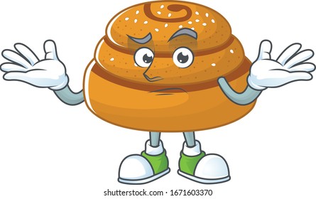 A picture of smirking kanelbulle cartoon character design style A picture of smirking kanelbulle cartoon character design style