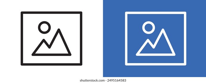 Picture snapshot logo sign set vector outline