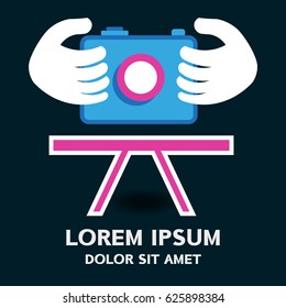 Picture , snapshot , video logo vector . Vector illustration isolated on background .