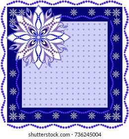 Picture with snowflakes